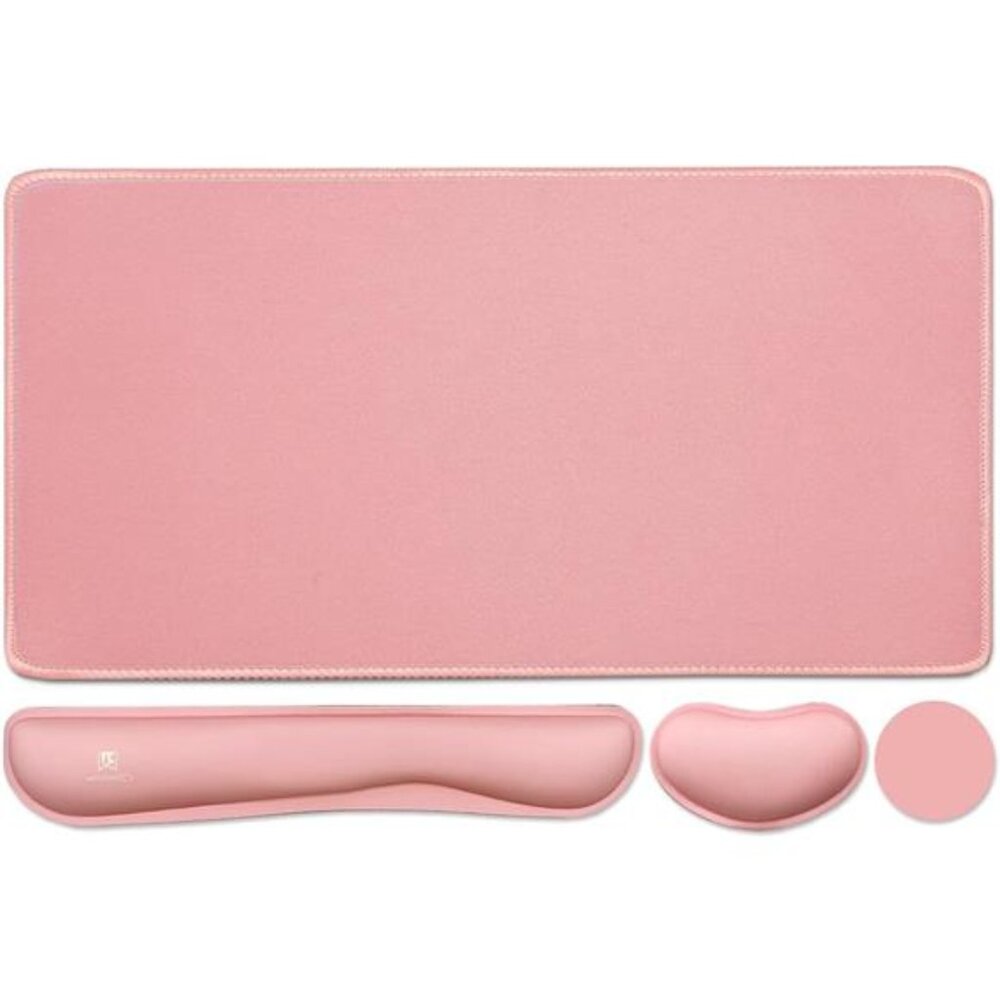 4-in-1 Large Mouse Pad, Keyboard Wrist Rest Pad & Wrist Support Mousepad Set